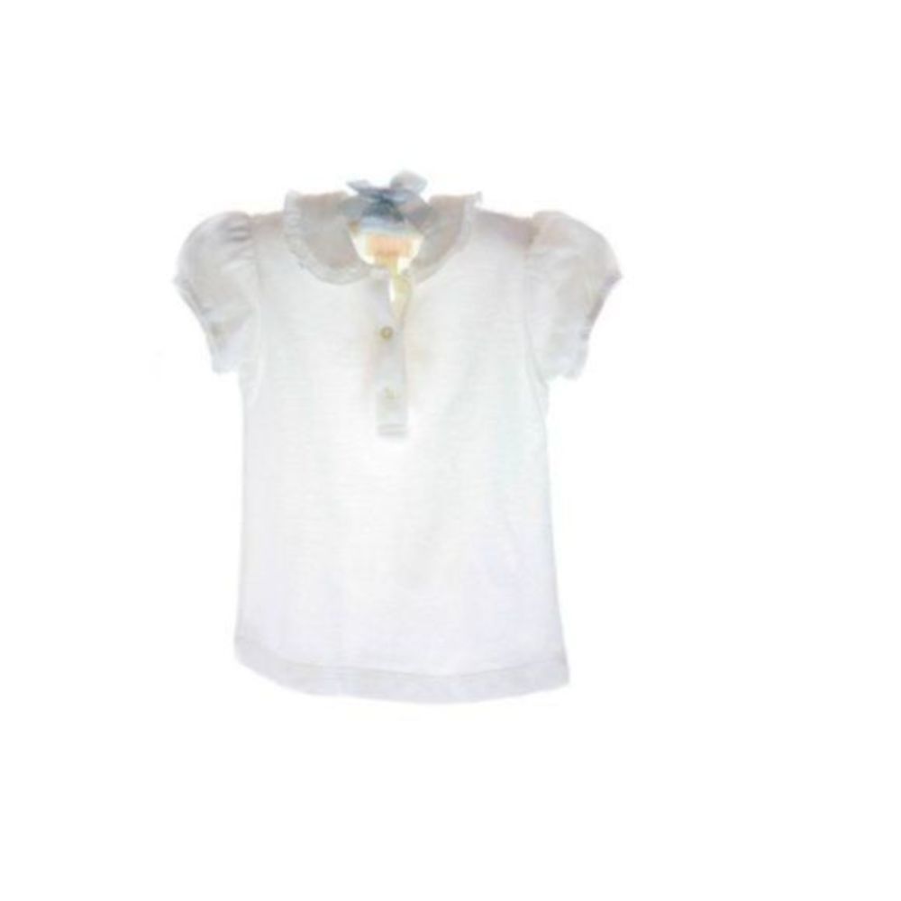 BEST & CO. White Quarter Button Up Shirt KIDS 3Y
